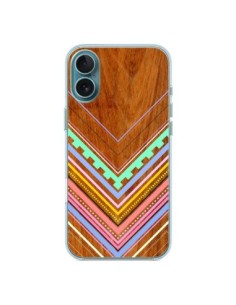 Cover iPhone 16 Plus Azteco Arbutus Pastel Legno Aztec...