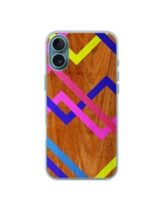 iPhone 16 Plus Case Pink Yellow Wood Aztec Tribal - Jenny...