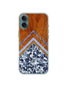 Cover iPhone 16 Plus Sequin Geometria Legno Azteco Aztec...