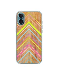 iPhone 16 Plus Case Wooden Chevron Pink Wood Aztec Tribal...
