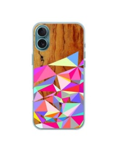 Cover iPhone 16 Plus Wooden Multi Geo Legno Azteco Aztec...