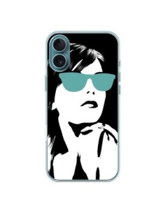 Coque iPhone 16 Plus Fille Lunettes Bleues - Jonathan Perez