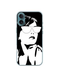 Cover iPhone 16 Plus Ragazza Occhiali Bianco - Jonathan...