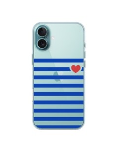 iPhone 16 Plus Case Mariniere Heart Love Clear - Jonathan...