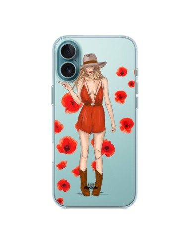 Cover iPhone 16 Plus Young Wild and Free Coachella Trasparente - kateillustrate
