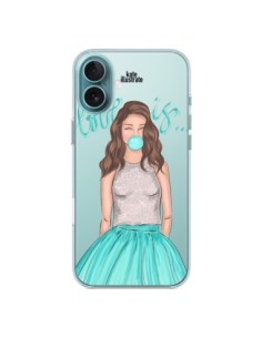 iPhone 16 Plus Case Bubble Girls Tiffany Blue Clear -...