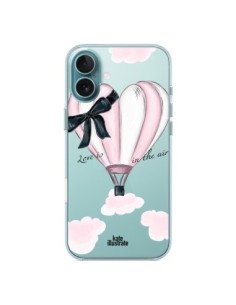 Coque iPhone 16 Plus Love is in the Air Love Montgolfier...