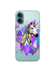 Coque iPhone 16 Plus Licorne Unicorn Azteque Transparente...