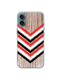 Coque iPhone 16 Plus Tribal Aztèque Bois Wood Flèche...