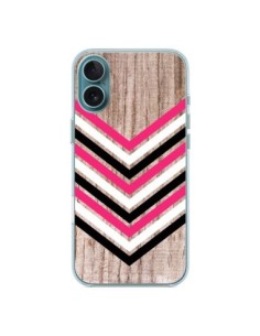 iPhone 16 Plus Case Tribal Aztec Wood Wood Arrow Pink...