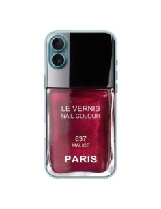 Coque iPhone 16 Plus Vernis Paris Malice Violet - Laetitia