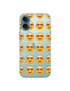 Coque iPhone 16 Plus Love Amoureux Smiley Emoticone Emoji...