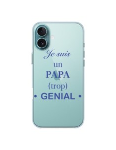 Cover iPhone 16 Plus Sono un Papà Geniale Trasparente -...