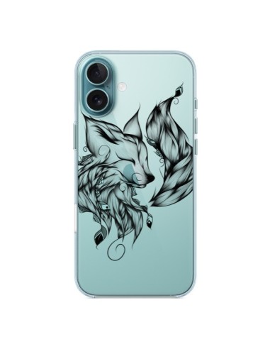 Cover iPhone 16 Plus Volpe Trasparente - LouJah