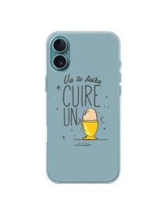 Coque iPhone 16 Plus Va te faire cuir un oeuf gris -...