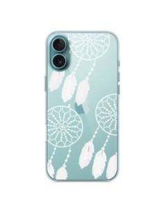 Coque iPhone 16 Plus Attrape Rêves Blanc Dreamcatcher...