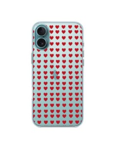 Coque iPhone 16 Plus Coeurs Heart Love Amour Red...