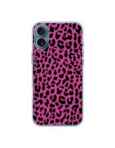 Coque iPhone 16 Plus Leopard Rose Pink Neon - Mary Nesrala