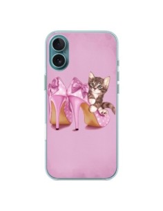 Coque iPhone 16 Plus Chaton Chat Kitten Chaussure Shoes -...