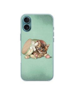 Cover iPhone 16 Plus Gattoon Gatto Kitten Boite Caramella...