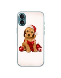 iPhone 16 Plus Case Dog Santa Claus Christmas Boules...