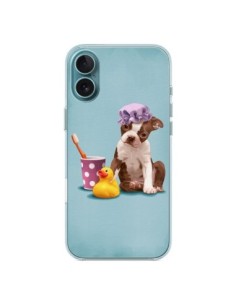 Coque iPhone 16 Plus Chien Dog Canard Fille - Maryline...