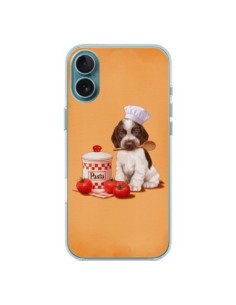Coque iPhone 16 Plus Chien Dog Pates Pasta Cuisinier -...