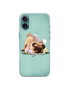 Coque iPhone 16 Plus Chien Dog Rabbit Lapin Pâques Easter...