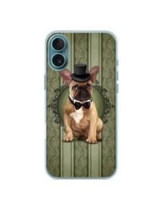 iPhone 16 Plus Case Dog Bulldog Bow tie Cappello -...