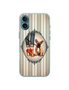 Coque iPhone 16 Plus Lady Jambes Chien Dog - Maryline...