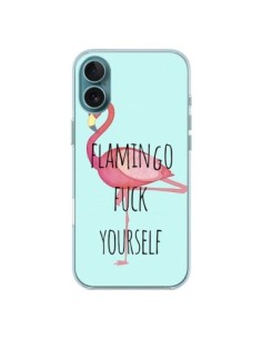 Cover iPhone 16 Plus Flamingo Fenicottero Fuck Yourself -...