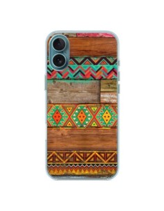 Coque iPhone 16 Plus Indian Wood Bois Azteque -...