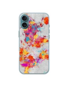 Coque iPhone 16 Plus Terre Map Monde Mother Earth Crying...