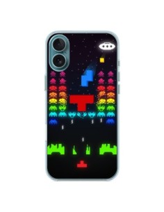 Cover iPhone 16 Plus Invatris Space Invaders Tetris Jeu -...
