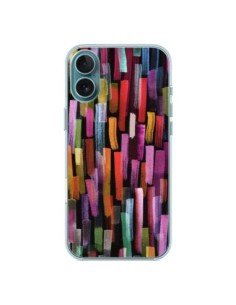 Coque iPhone 16 Plus Colorful Brushstrokes Black - Ninola...