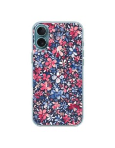 iPhone 16 Plus Case Colorful Little Flowers Azzurro -...