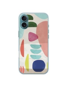 iPhone 16 Plus Case Moody Geometry Multi White - Ninola...