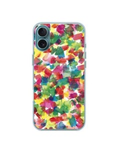 Coque iPhone 16 Plus Speckled Watercolor Blue - Ninola...