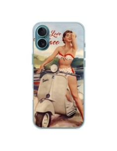Coque iPhone 16 Plus Pin Up With Love From Monaco Vespa...