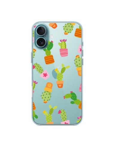 Cover iPhone 16 Plus Cactus Colorati Trasparente - Nico
