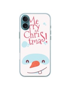 Coque iPhone 16 Plus Bonhomme de Neige Merry Christmas...