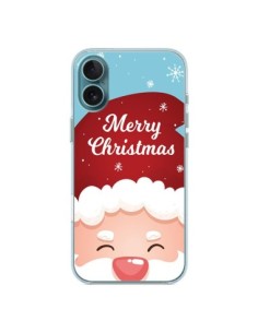Cover iPhone 16 Plus Cappello di Babbo Natale Merry...
