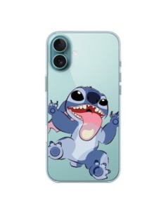 Coque iPhone 16 Plus Mini Stitch de Lilo et Stitch Langue...
