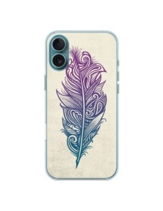 Coque iPhone 16 Plus Feather Plume Arc En Ciel - Rachel...