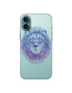 Cover iPhone 16 Plus Leone Animale Trasparente - Rachel...