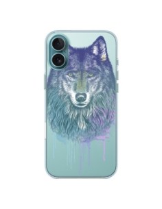 Cover iPhone 16 Plus Lupo Animale Trasparente - Rachel...