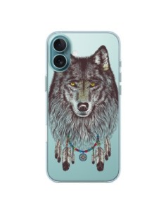 iPhone 16 Plus Case Wolf Dreamcatcher Clear - Rachel...