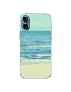 Coque iPhone 16 Plus Life good day Mer Ocean Sable Plage...
