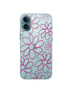 Coque iPhone 16 Plus Flower Garden Pink Fleur...
