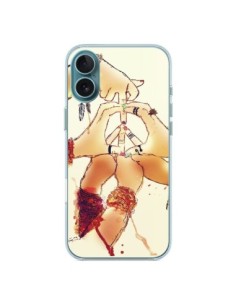 Cover iPhone 16 Plus Peace and Love Pace e Amore - Sara...